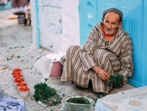 a man working on the ground